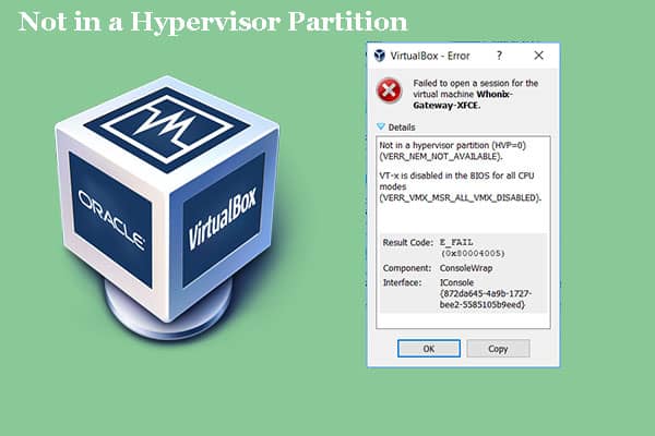 Not in A Hypervisor Partition (hvp=0) (verr_nem_not_available) Fix