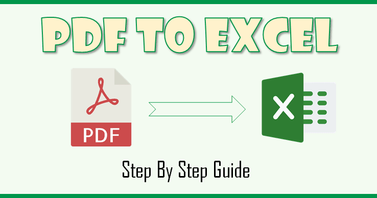 How to quickly convert pdf files into excel files