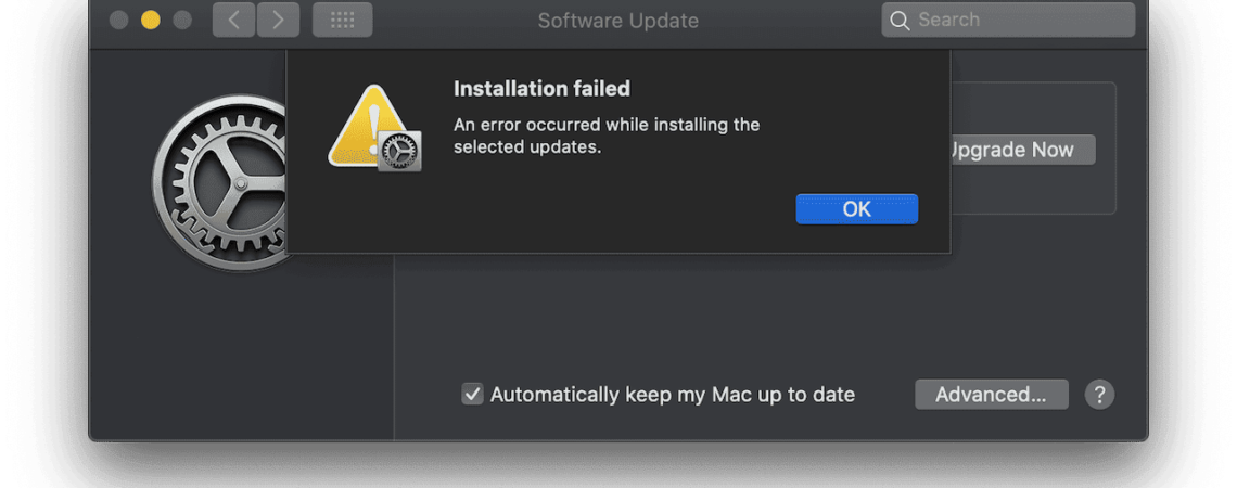Error in Update Installation